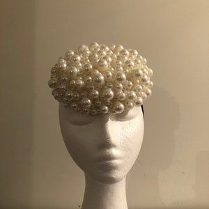 Handmade Pearl Pillbox Fascinator